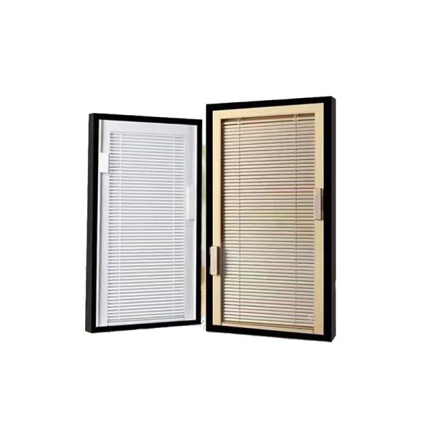 Sunshade Window Louver Shutters with Plantation Style Between Glass Blinds by Minetal