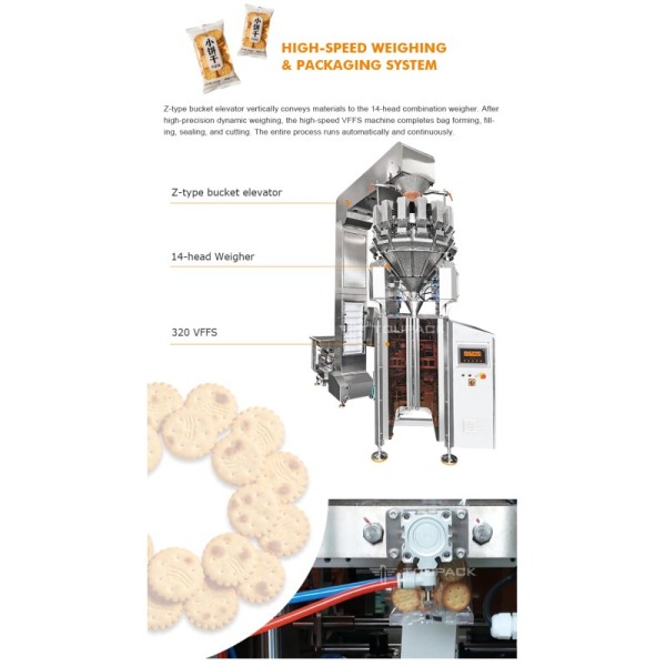 Automatic Vertical Form Fill Seal Machine for 200g-1000g Food Packaging with 150 bags/min and Intelligent Control System