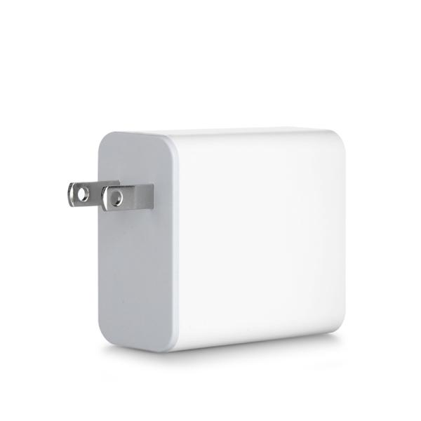 Chargeur mural USB-C US Plug de 60 W 2 broches Adaptateur de charge rapide compact pour ordinateur portable, téléphone, tablette, utilisation en voyage (entrée de 240 V)