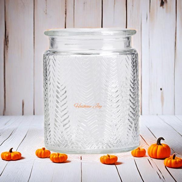 Casa Velas de frasco de vidro perfumado 12OZ Pequenos porta-vidros de velas suave