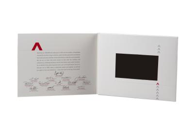 2016 el recuerdo más popular 4.3 pulgadas tarjeta de vídeo de felicitación en artesanía de papel, folleto de vídeo cosmético, libro de vídeo con mangnet