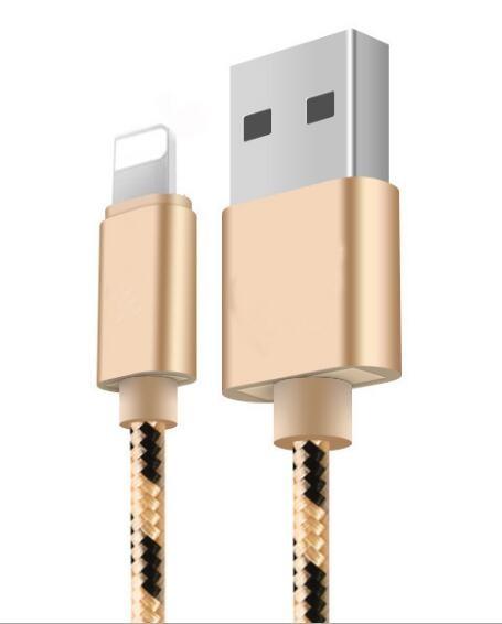Nylon rapid USB cable for Iphone 7(plus)/6S(plus)/6(plus)/5S/5C/5/Ipad air/mini/V8 USB cable