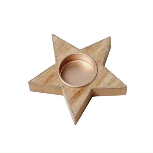 Home Decoration Candle Holder Candle Stick Christmas Natural Wooden Xmas Tree