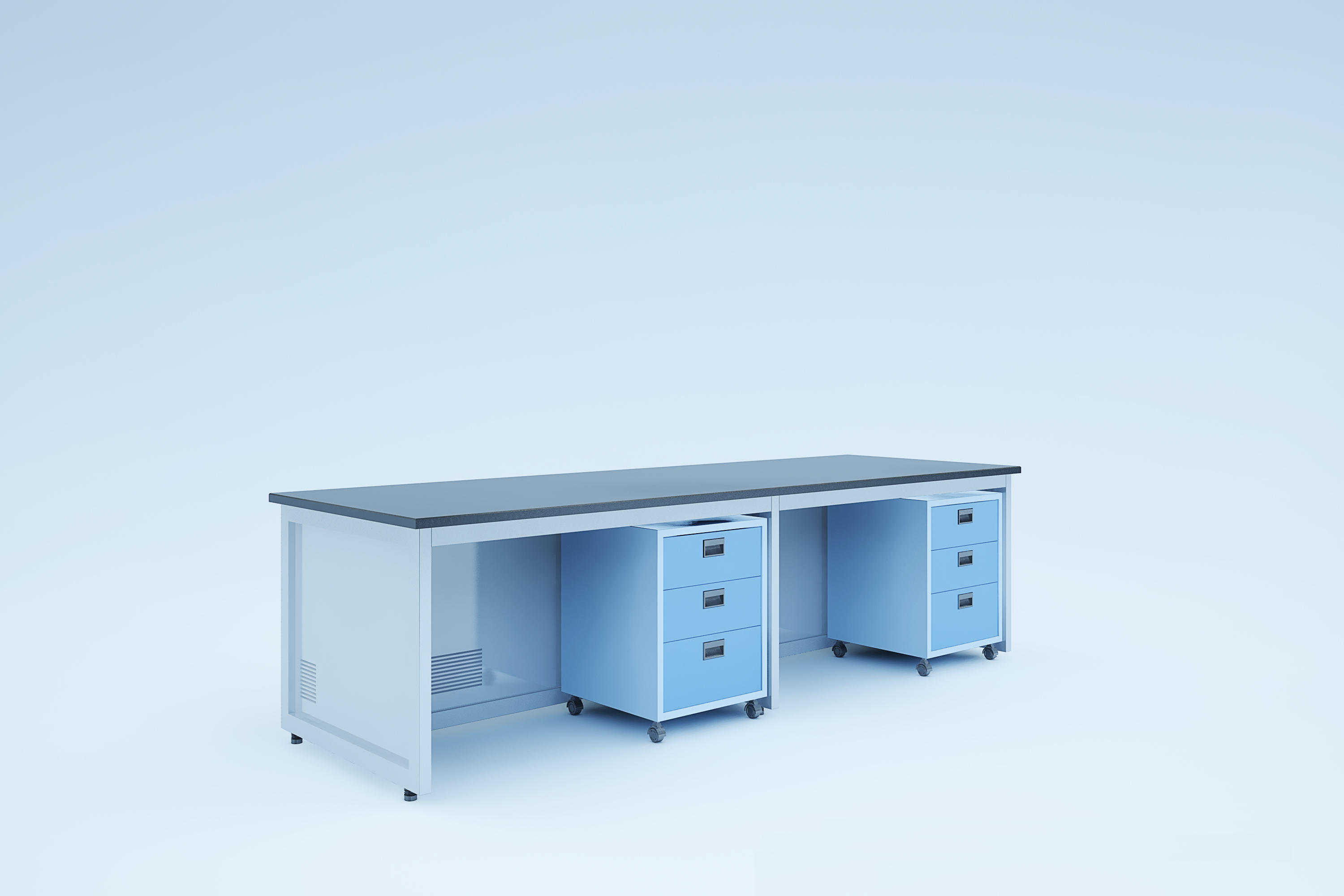 Customized Lab Work Bench Steel Wood Modular Lab Table For University School Hospital Living Room