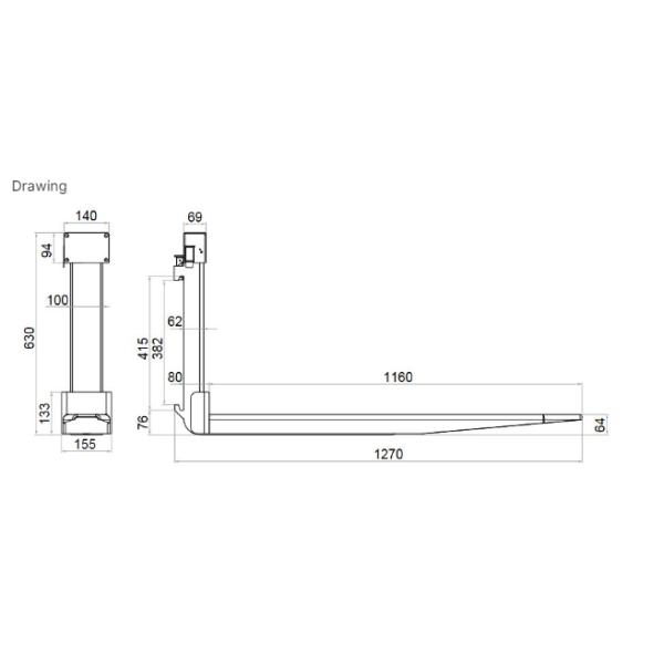 Lift Truck Scale 0.5 Ton Small Electric Forklift Mounted Scales With Overload Alarm