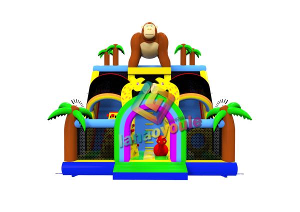 Waterproof PVC Animal Cartoon Inflatable Play Park For Child Environmental