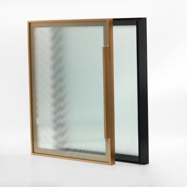 Anodized Brushed Black Kitchen Cabinet Doors Aluminum Frame Profile