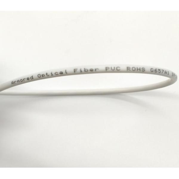 White 1 Core Indoor Outdoor Armored Fiber 1km 3.0mm Stainless Steel G.657A2