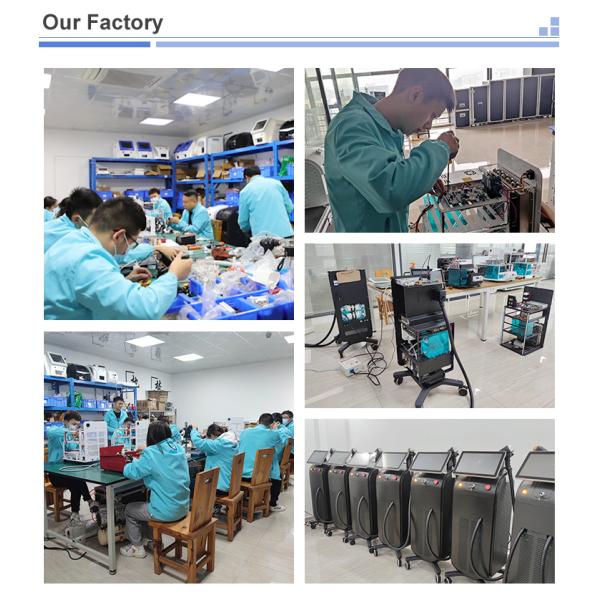 Máquina de tratamiento con láser de depilación comercial 1200w Máquina de depilación con láser de tres ondas