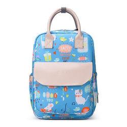 Animal Prints Polyester Rucksack Changing Travel Diaper Bags 27*15*42cm