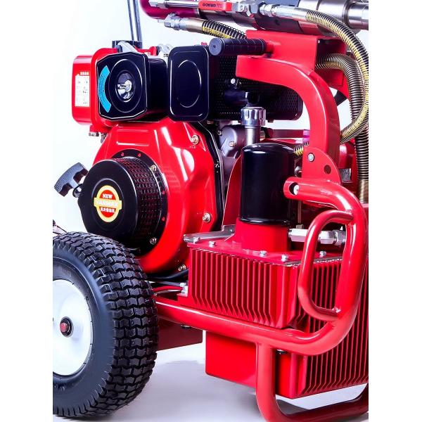 Diesel Engine Electric Paint Sprayer Airless Sprayer Piston Pump 250 Bar 13.5 Lpm