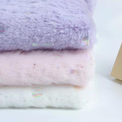 DDP USA Recycled China Manufacturer Wholesale Fashion Fluffy Multicolor Bronzing Fabric Poly Fleece Fabric Foil Rolls