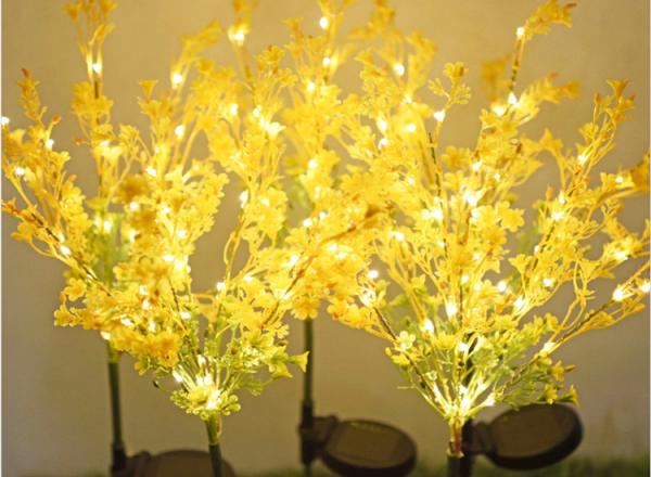Solar Artificial rape Flower Lights Ground Decoration Lawn Lamp