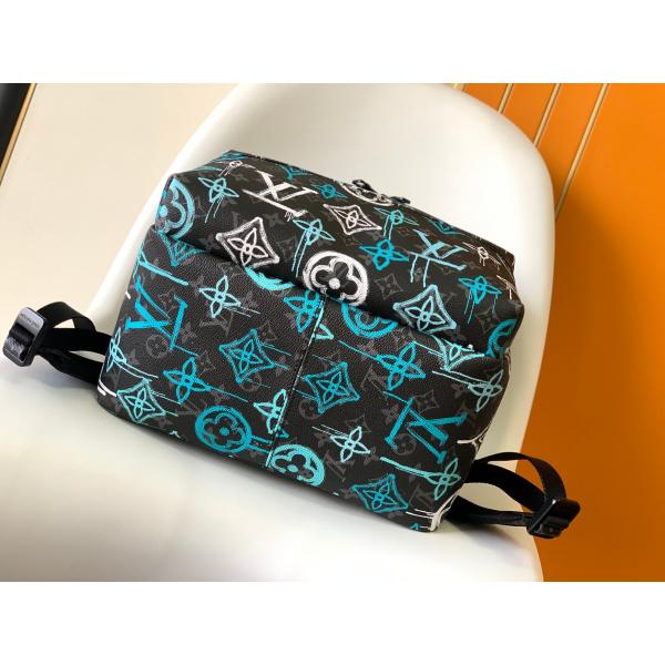 Multicolor Discovery Designer Brand Backpack LV Graffiti Bag Green