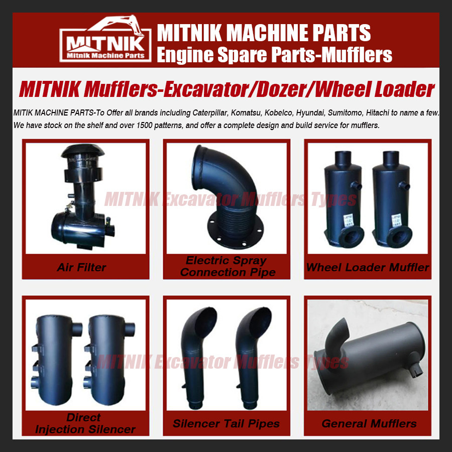 Guarantee E320GC Exhaust Silencer Muffler for Construction Machinery Parts on Farms