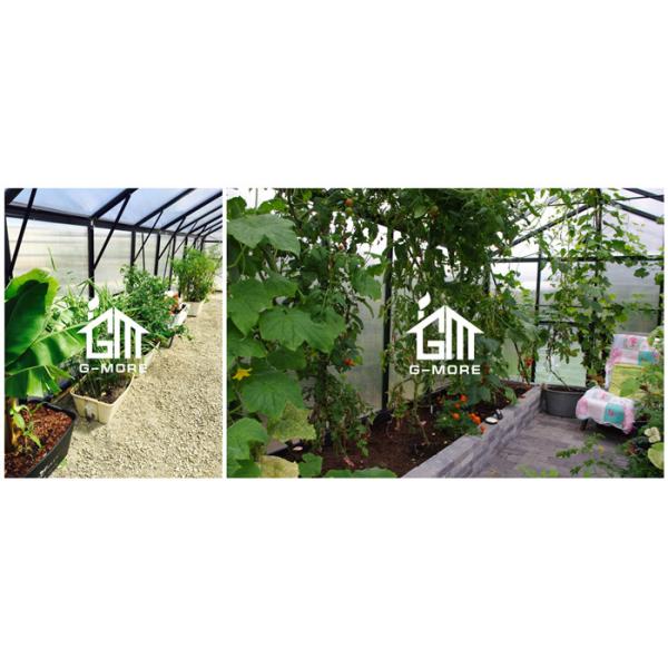 Aluminum Greenhouse-Titan series-406X406X273CM-Green/Black Color-10mm thick PC