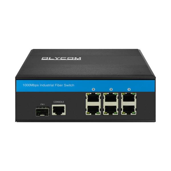 6RJ45 Ports Manageable Poe Switch ,  Rugged Network Switch 100m POE Distance