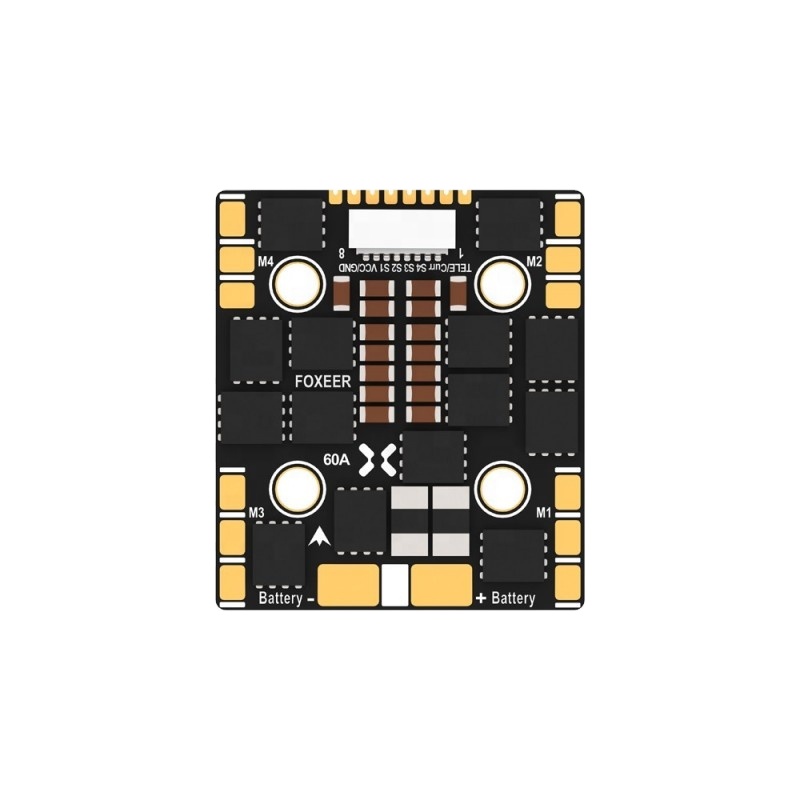 Hot Sales Foxeer Reaper F4 Slim Mini Esc 128k 60a Bl32 4in1 9~40v 20mm M3 For Flight Controller Stack Rc Fpv Racing Drone