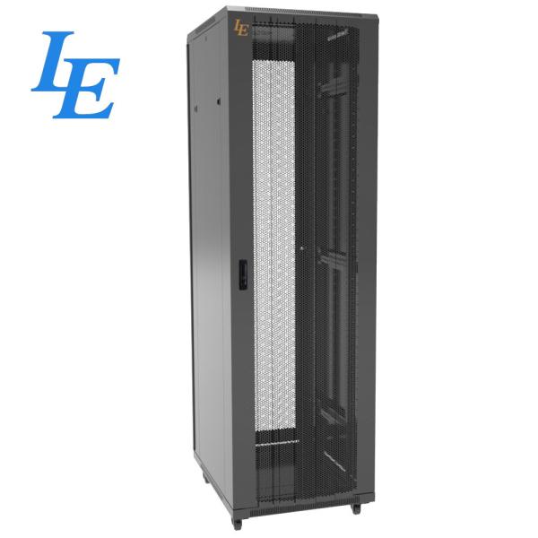 Locking Server Rack Cabinet Height 18U - 47U SPCC Cold Rolled Steel Material