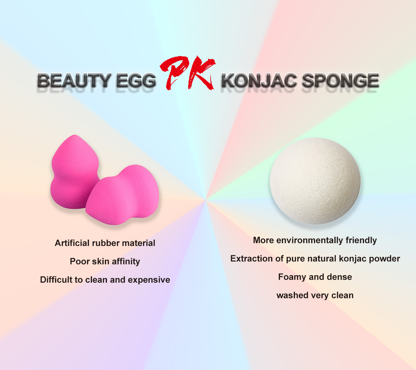 Раковина черной естественной Konjac губки волокна косметическая сформировала слойку мытья стороны