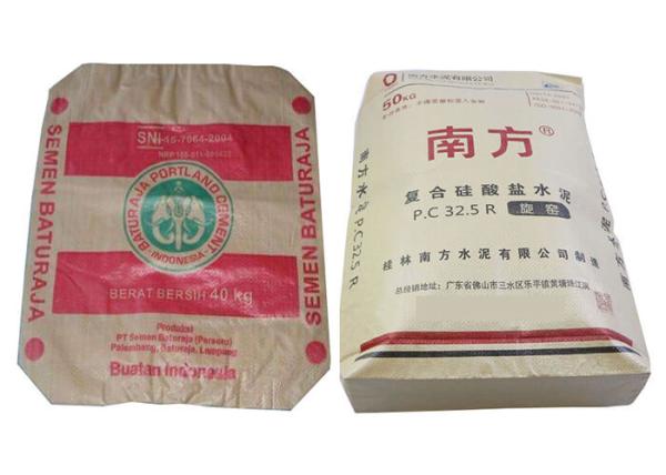 Industrial Block Bottom Valve Bag For Food , Chemical , Fertilizer Packaging