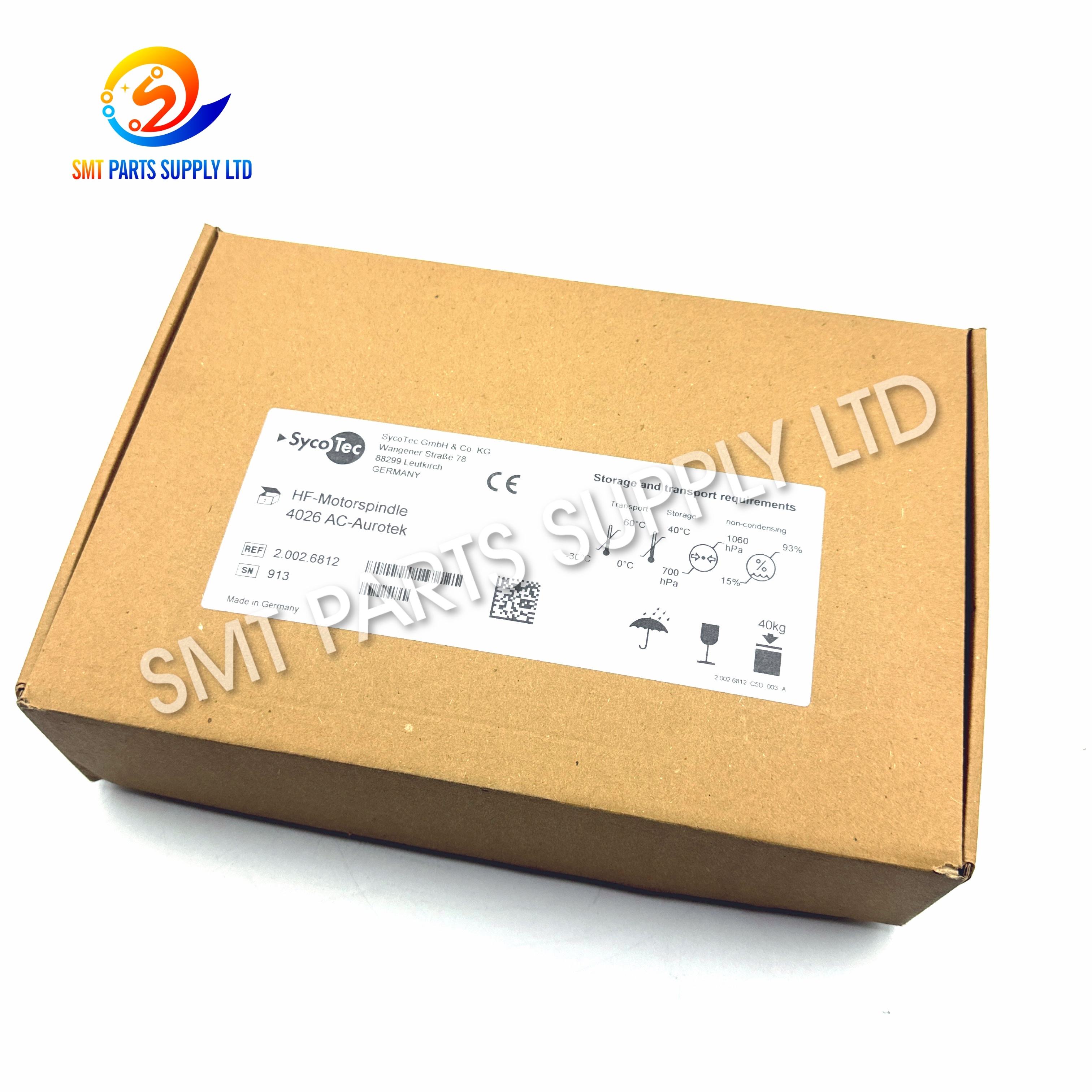 SycoTec 4026 AC PCB Router Spindle Motor with 60,000 rpm Maximum Speed 250 W Power and 4.5 Ncm Torque