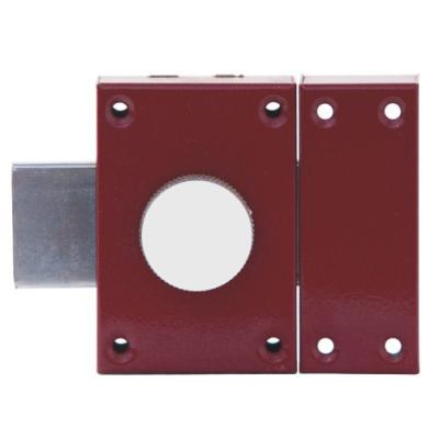 Door Security Rim Lock Iron Rim Lock With Red Painting And Dead Bolt OEM