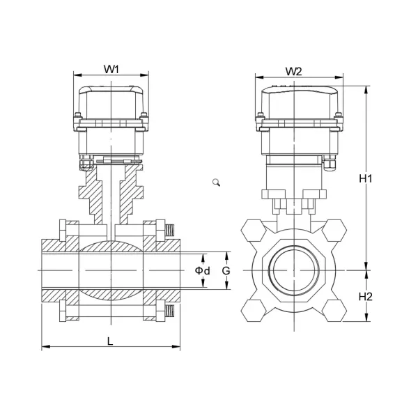Miniature Electric 304/316 Stainless Steel Threaded Ball Valve for Automated On/Off and Flow Regulation in Chemical Fluids