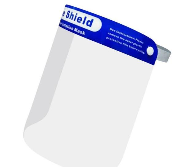 Plastic PET Antibacterial Full Face Shield Anti - Fog Saliva Spray High Toughness