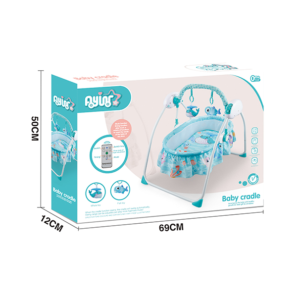 W / Music 3 Speed Swing Children's Play Toys / Remote Control Baby Cradle Bed