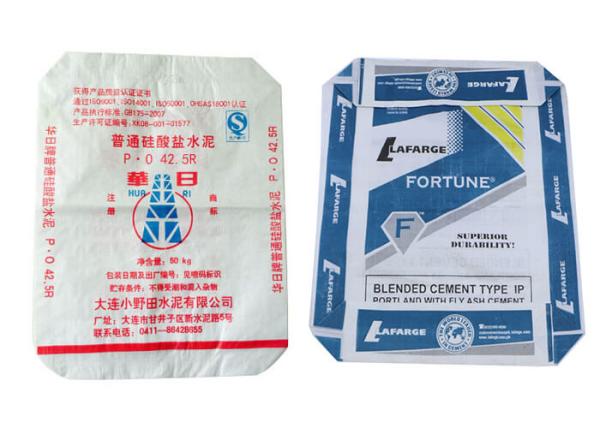Industrial Block Bottom Valve Bag For Food , Chemical , Fertilizer Packaging
