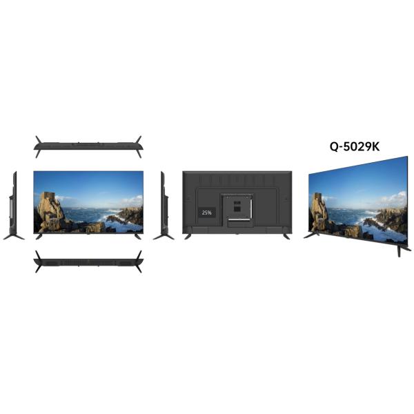 Настраиваемый 50 дюймовый QLED умный телевизор стабильный с пластиковым корпусом