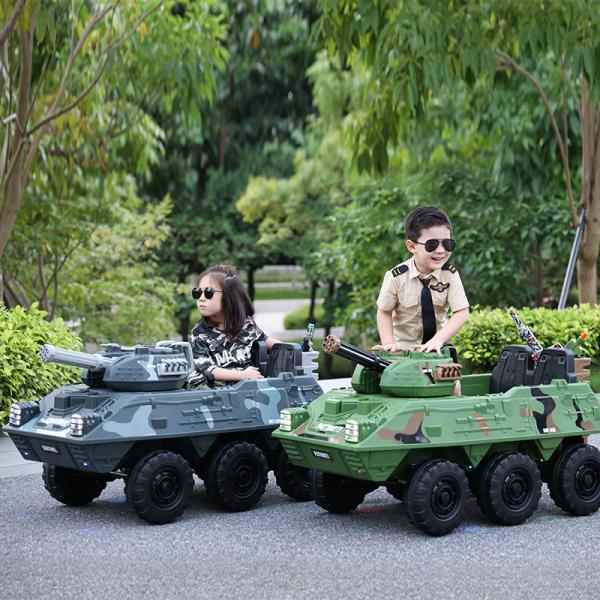 Tanque de brinquedos elétricos para crianças Jogos de bicicleta Tanque elétrico de brinquedos 12V 6X6 Rodas Tipo de plástico PP