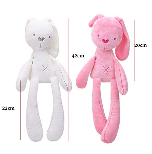 ASTM Standard 42cm Bunny Stuffed Toy With Long Ears Polypropylene Cotton Material