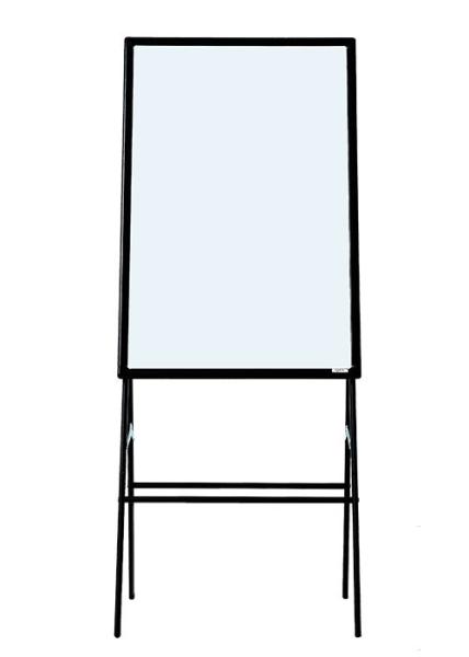 Classroom Mobile Reversible Magnetic Whiteboard Frosted Aluminium Frame