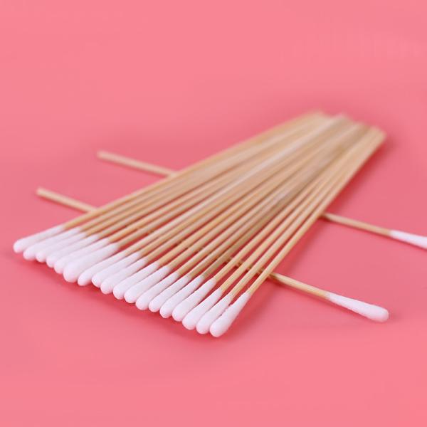 Medical Absorbent Cotton Swab Bamboo Stick Buds Single Use Disposable