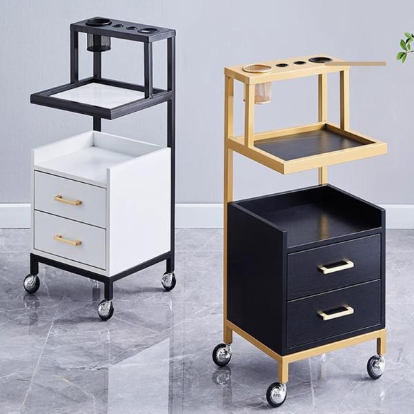 Barber Shop Tool Cabinet Trolley Hair Salon Special Table Multi-function Rack Beauty Storage will Wheels