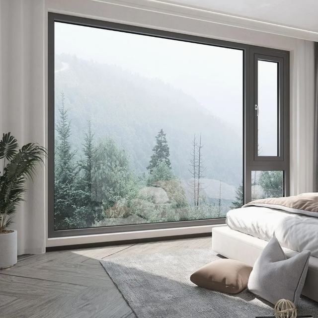 Modern Aluminum Window with Acrylic Material and Stainless Steel Hardware for Contemporary Design