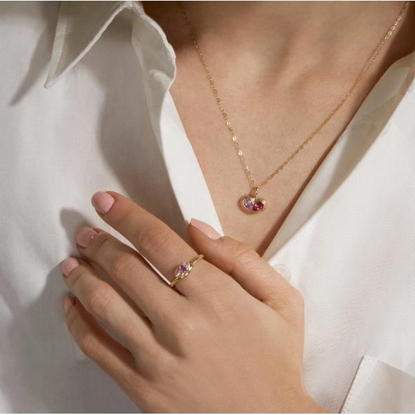 Подарок на День Святого Валентина Красочные кольца в форме сердца Вешалки из драгоценных камней для помолвки