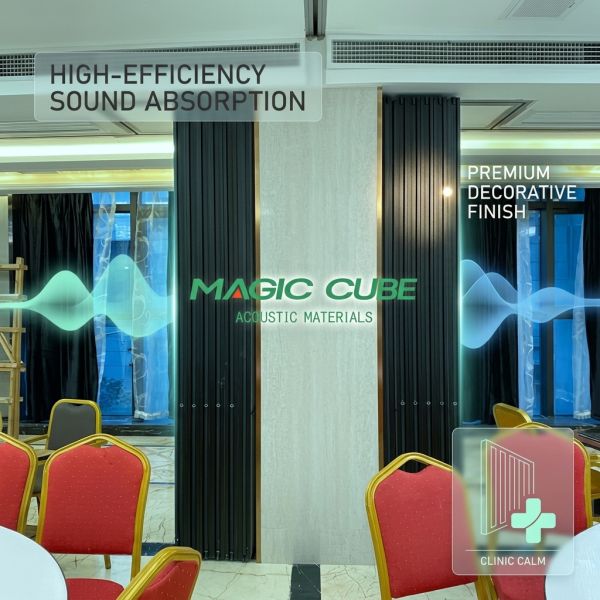 Polyester Fiber Acoustic Panel 1200x600mm 12mm Sound Absorbing Wall Board for Dentist Clinic Interior Decoration