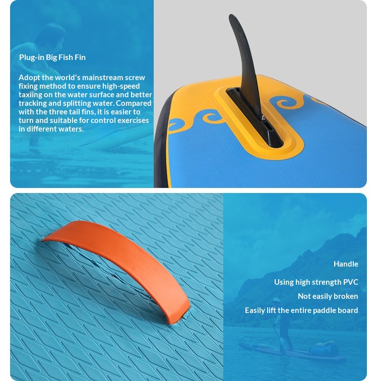Factory supply Foldable Inflatable PVC Stand-Up Paddleboard (SUP) for Adult Surfing & Kayaking