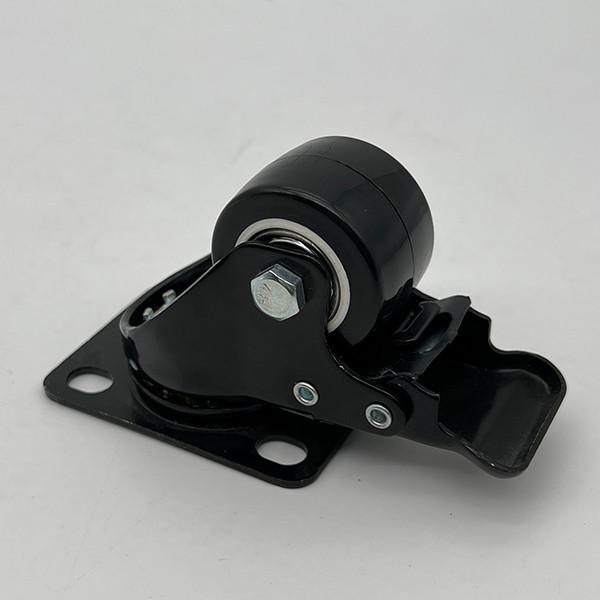 50MM PU Tread Swivel Light Duty Casters Wheel with brake Double Bearings