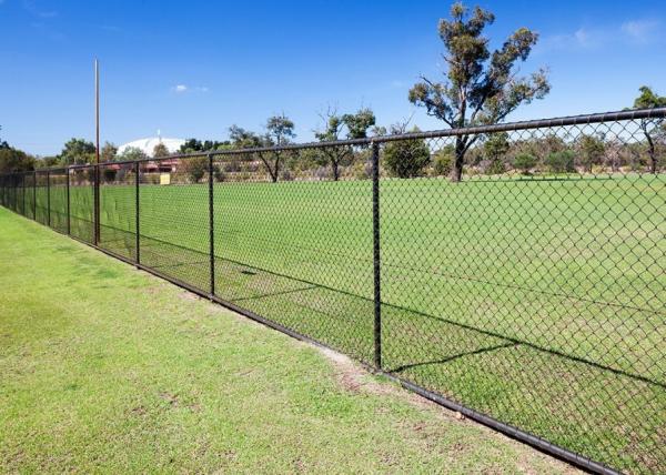 1.8m Height High Security 2.5mm Steel Chain Link Fencing Galvanized Round Post