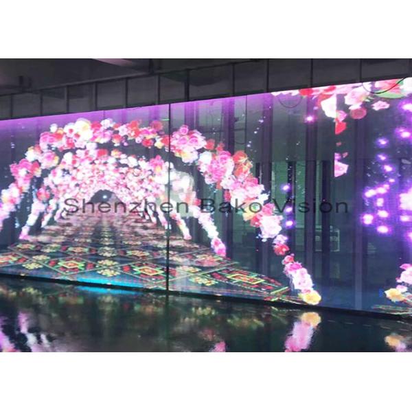 Transparent LED Screens 16 Bits High Brightness Processing LED Display For Advertising / Decoration