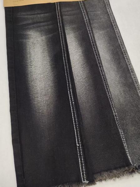 Good quality Stretchy comfort BLACK/BLACK Denim Fabric with 12*21/40+70 Construction JSD3083A for women  jeans