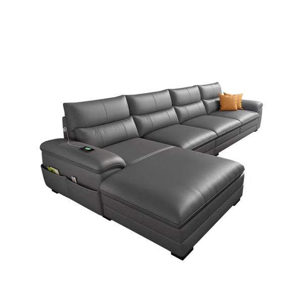 Light Leather Hotel Room Sofa Combination Modern Living Room Sofa