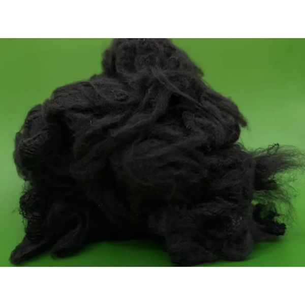 Recycled Polyester Staple Fiber 1.2D*38mm Black for Spinning