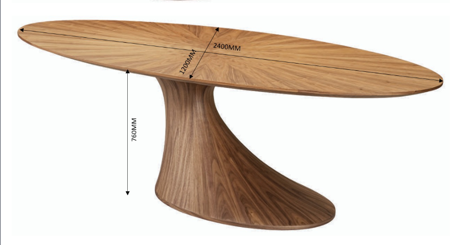 Foshan Factory Modern Wood Dining Table New Design MDF Dining Table Walnut Veneer Dining Table