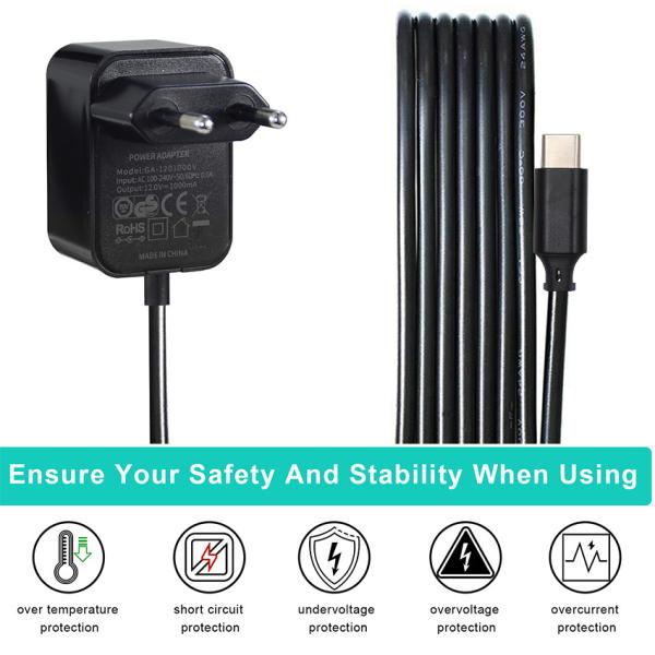 36W USB-C 12V 3A EU電源アダプター、CE FCC認証付き