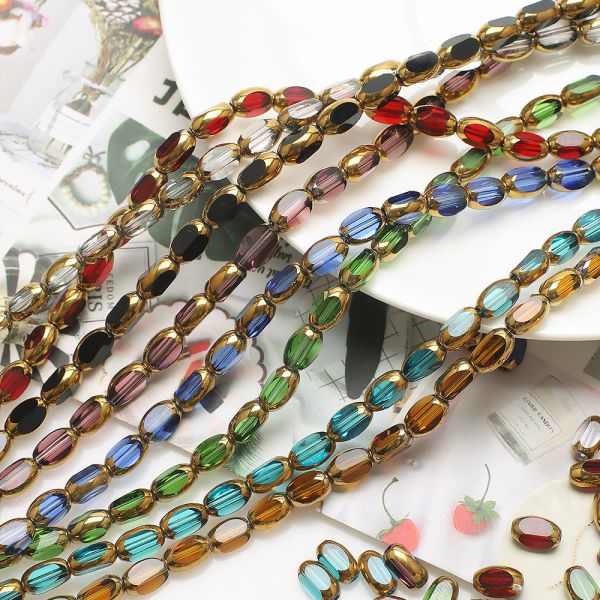 New 4X6MM Phnom Penh Rice Beads DIY Handmade Beads Necklace Bracelet Glass Beads Jewelry Clothing Accessories Materials